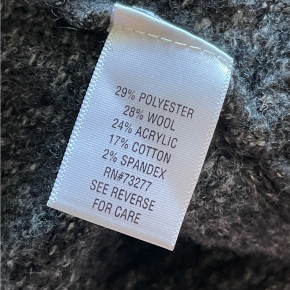 APT. 9 Women's Gray Cardigan Sweater Top Wool Ruffle Rhinestone Pockets, Sz S - Picture 13 of 16